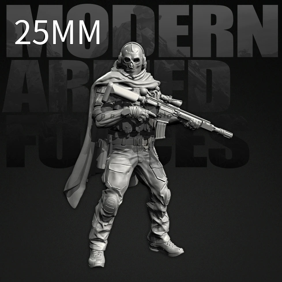 50mm Modern Tactical Operator, Resin Model Figure Kit, Unassembled and Unpainted