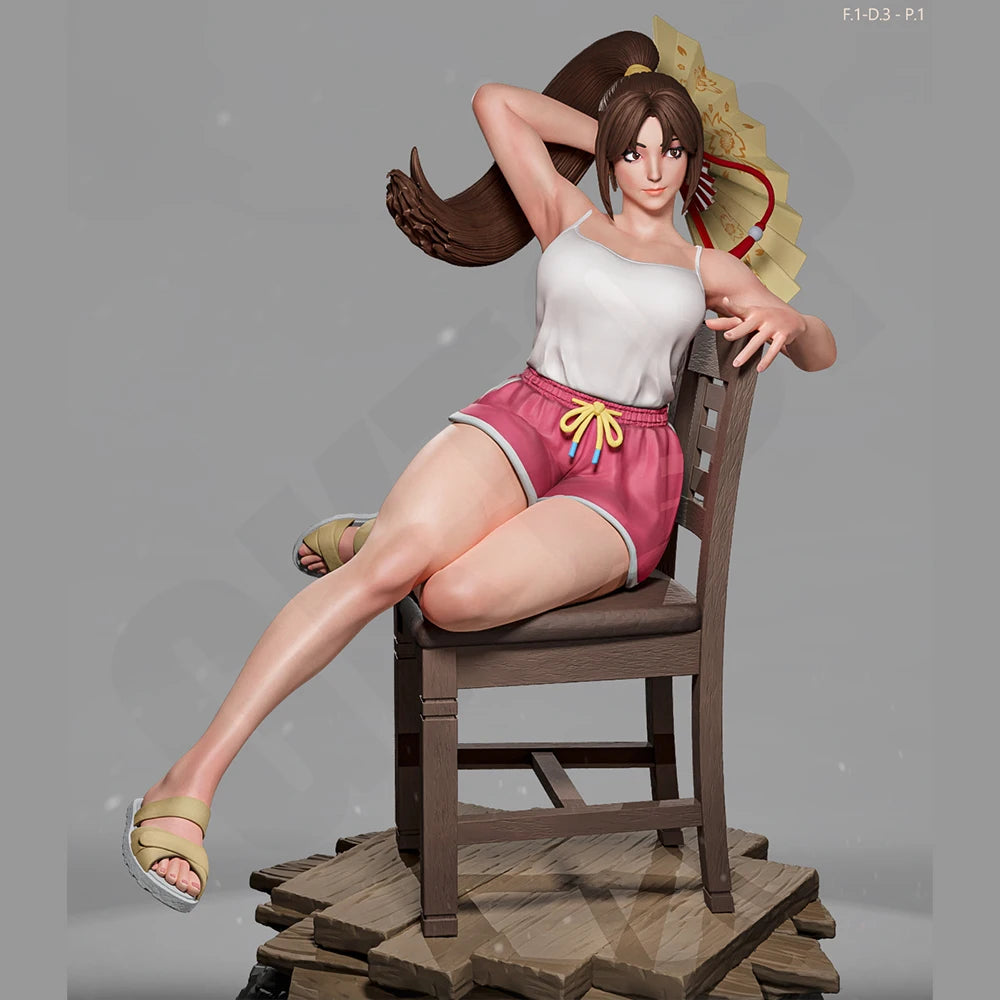 1/24 Pin-up Fan Dancer, Resin Model Figure Kit, Unassembled and Unpainted