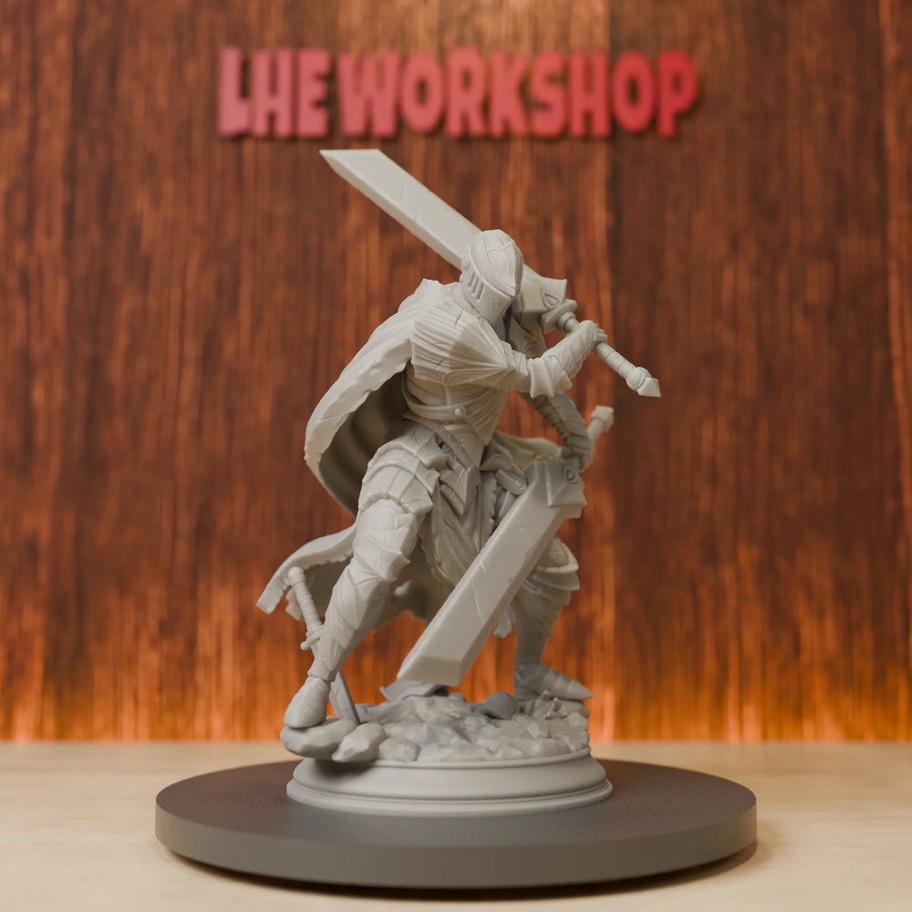 28mm Medieval Greatsword Warrior, Resin Model Figure Kit, Unassembled and Unpainted
