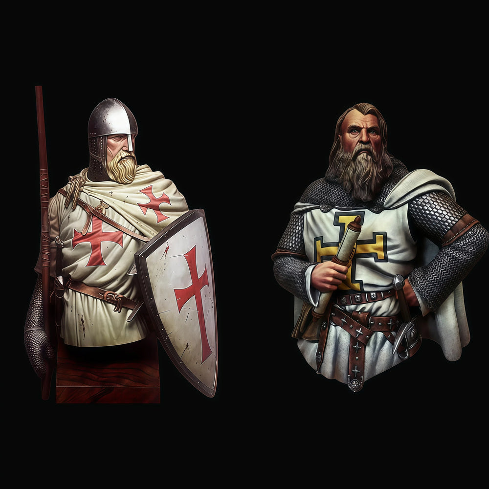 1/9 Medieval Crusader, Resin Model Bust Kit, Unassembled and Unpainted