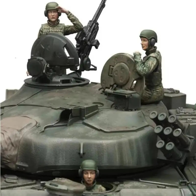 1/16 WWII Soviet Tank Crew, 3 Figures, Resin Model Diorama Kit, Unassembled and Unpainted
