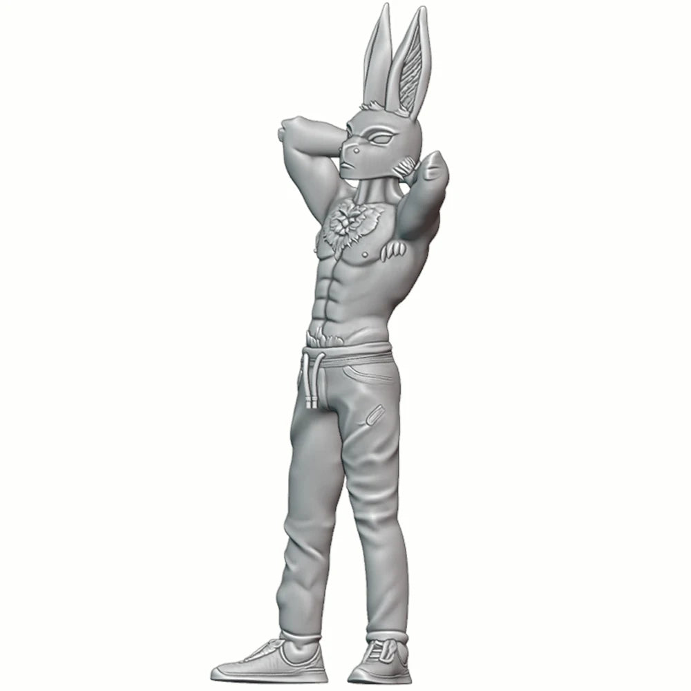 1/24 Anthropomorphic Rabbit, Resin Model Figure Kit, Unassembled and Unpainted
