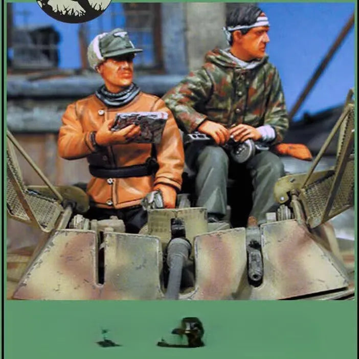 1/35 WWII RAF Pilots in Aircraft Cockpit, 2 Figures, Resin Model Figure Kit, Unassembled and Unpainted