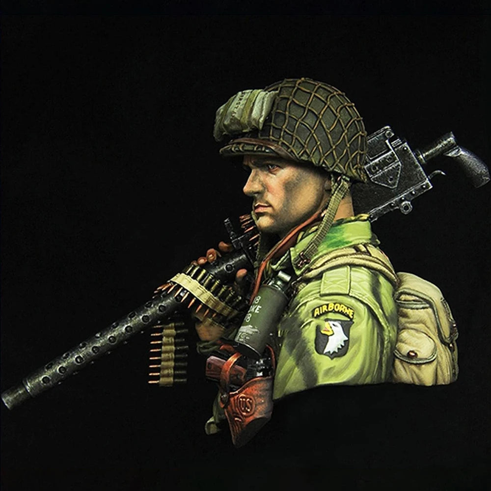1/10 Modern U.S. Infantry Soldier, Resin Model Bust Kit, Unassembled and Unpainted