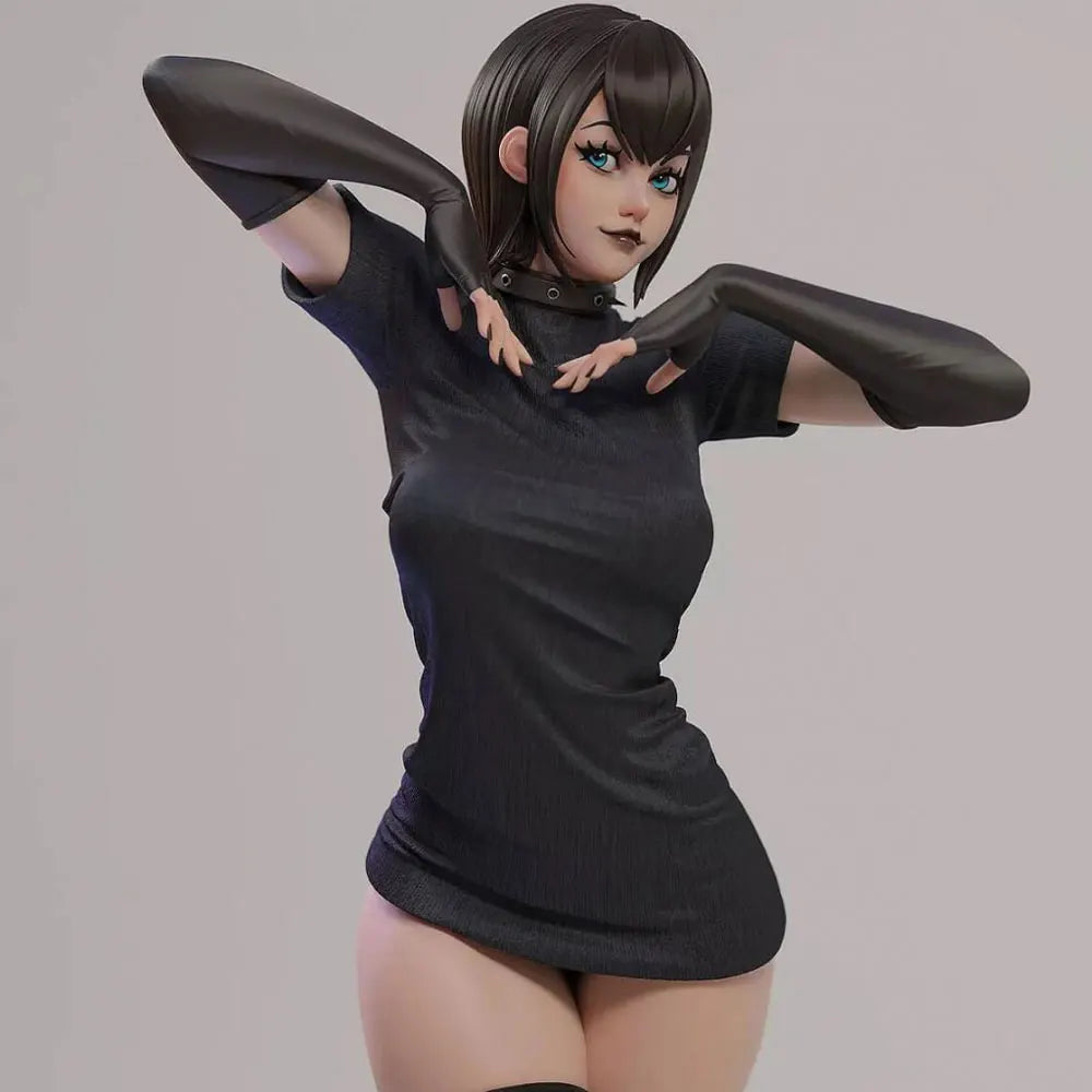 1/24 Pin-Up Female with Arms Behind Head, Resin Model Figure Kit, Unassembled and Unpainted