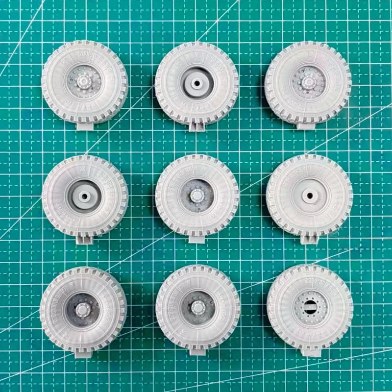 1/35 Modern US Military HEMTT Sagged Wheel Set, Resin Model Accessory Kit, Unpainted