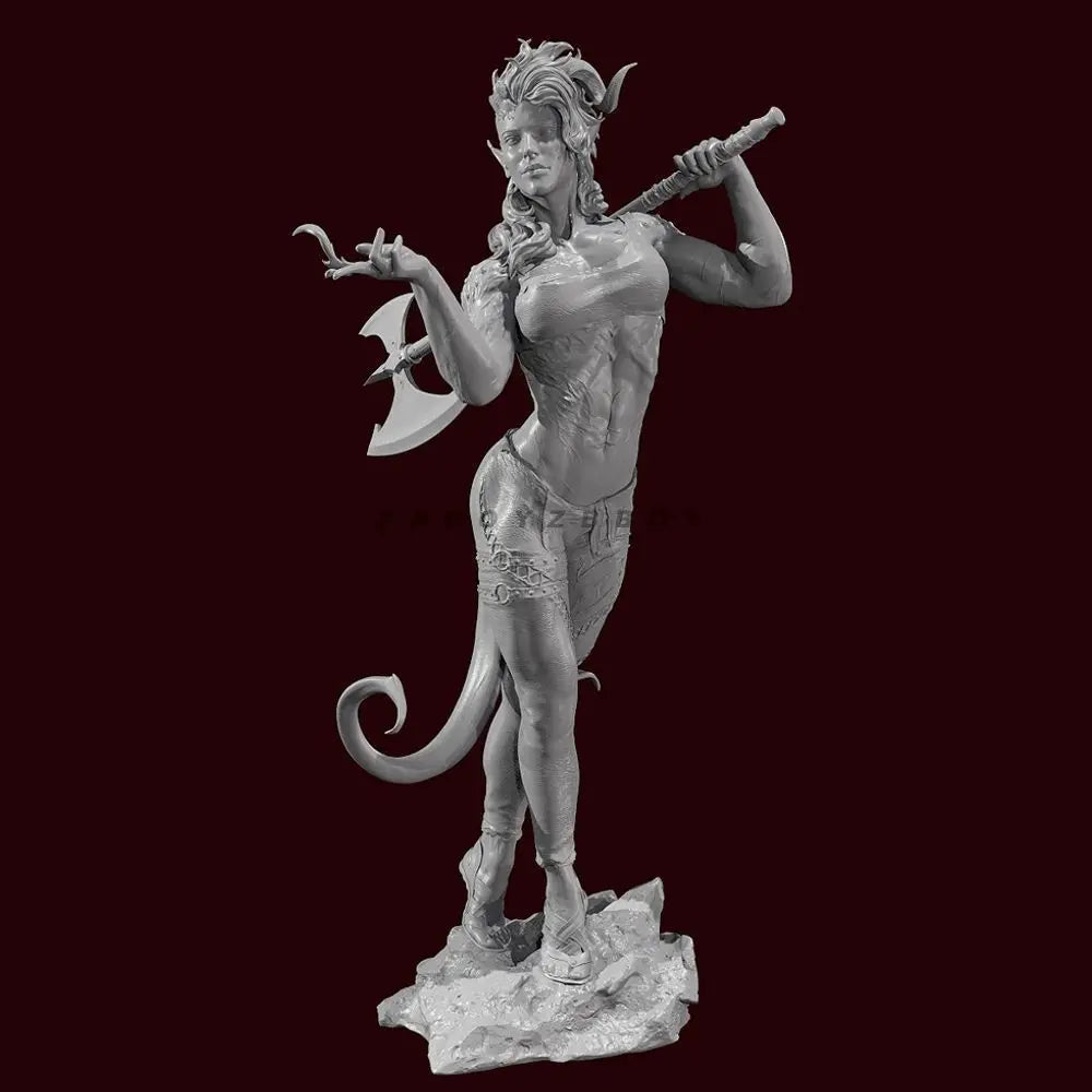 90mm Beast Warrior, Resin Model Figure Kit, Fantasy Theme, Unassembled and Unpainted