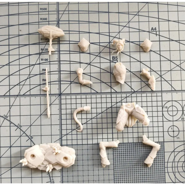 Draenei Humanoid Leader, Resin Model Figure Kit, Fantasy Theme, Unassembled and Unpainted
