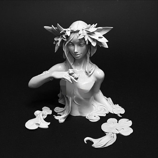 Water Elf Fairy, Resin Model Bust Kit, Fantasy Theme, Unassembled and Unpainted