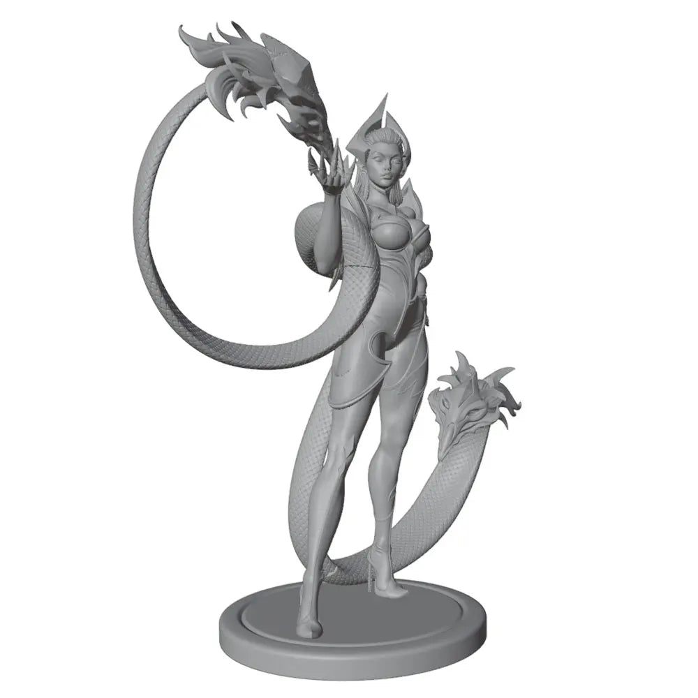 75mm Snake Spirit Sorceress, Resin Model Figure Kit, Fantasy Theme, Unassembled and Unpainted