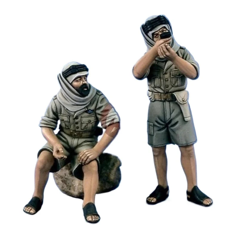 1/35 WWII British SAS Jeep Crew, 2 Figures, Resin Model Figure Kit, Unassembled and Unpainted