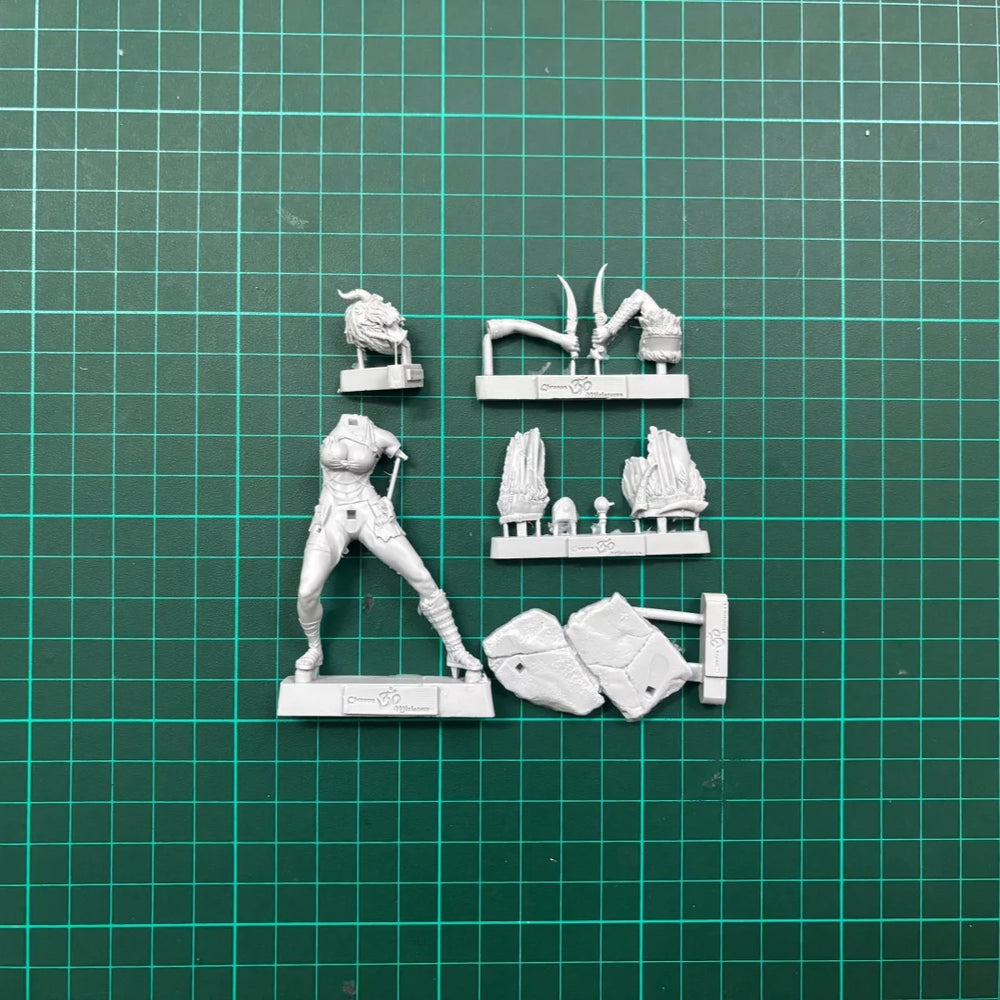 75mm Dark Elf Warrior, Resin Model Figure Kit, Fantasy Theme, Unassembled and Unpainted