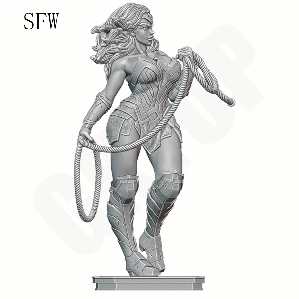1/24 Demon Warrior with Horns and Whips, Resin Model Figure Kit, Fantasy Theme, Unassembled and Unpainted