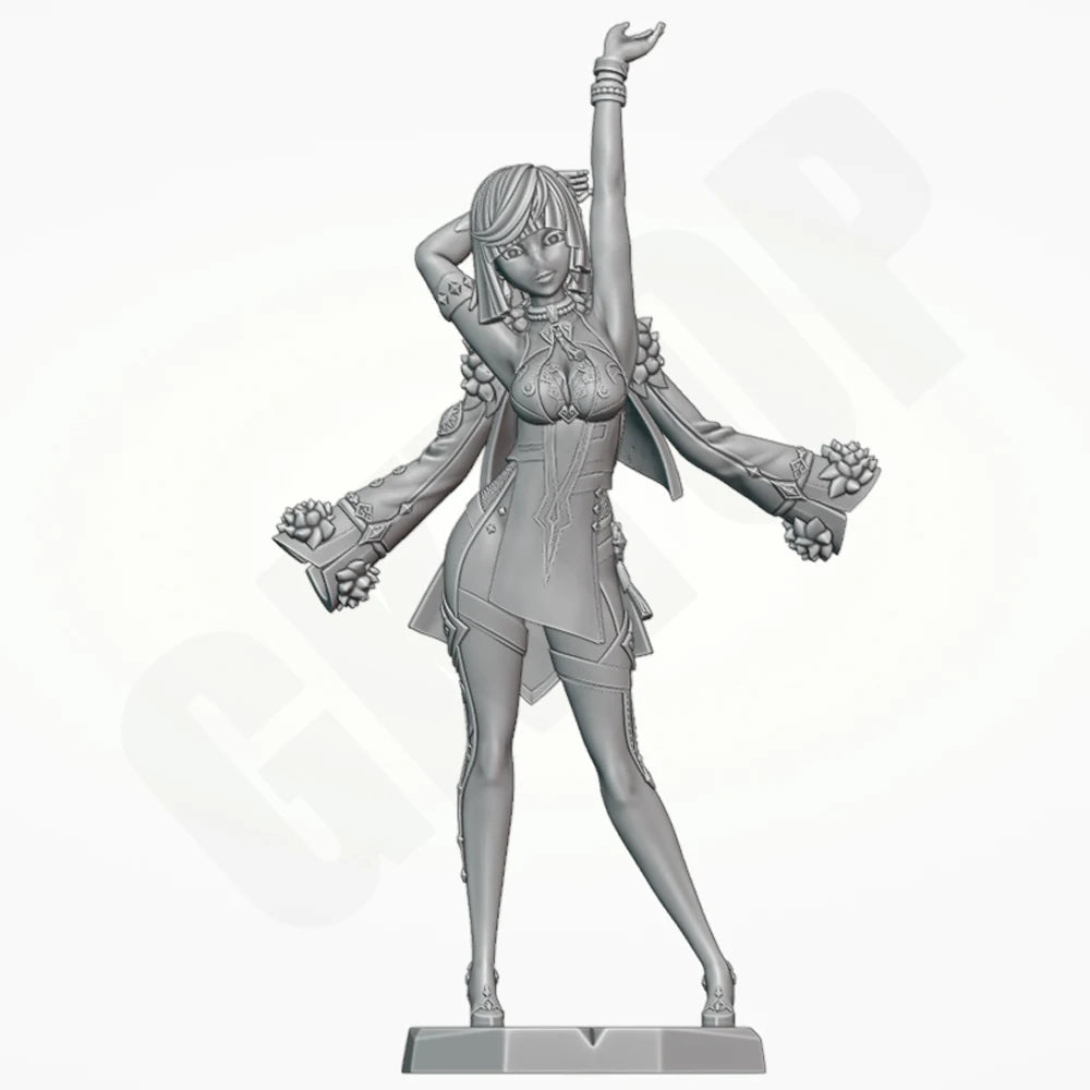 1/24 Warrior with Staff, Resin Model Figure Kit, Anime Theme, Unassembled and Unpainted
