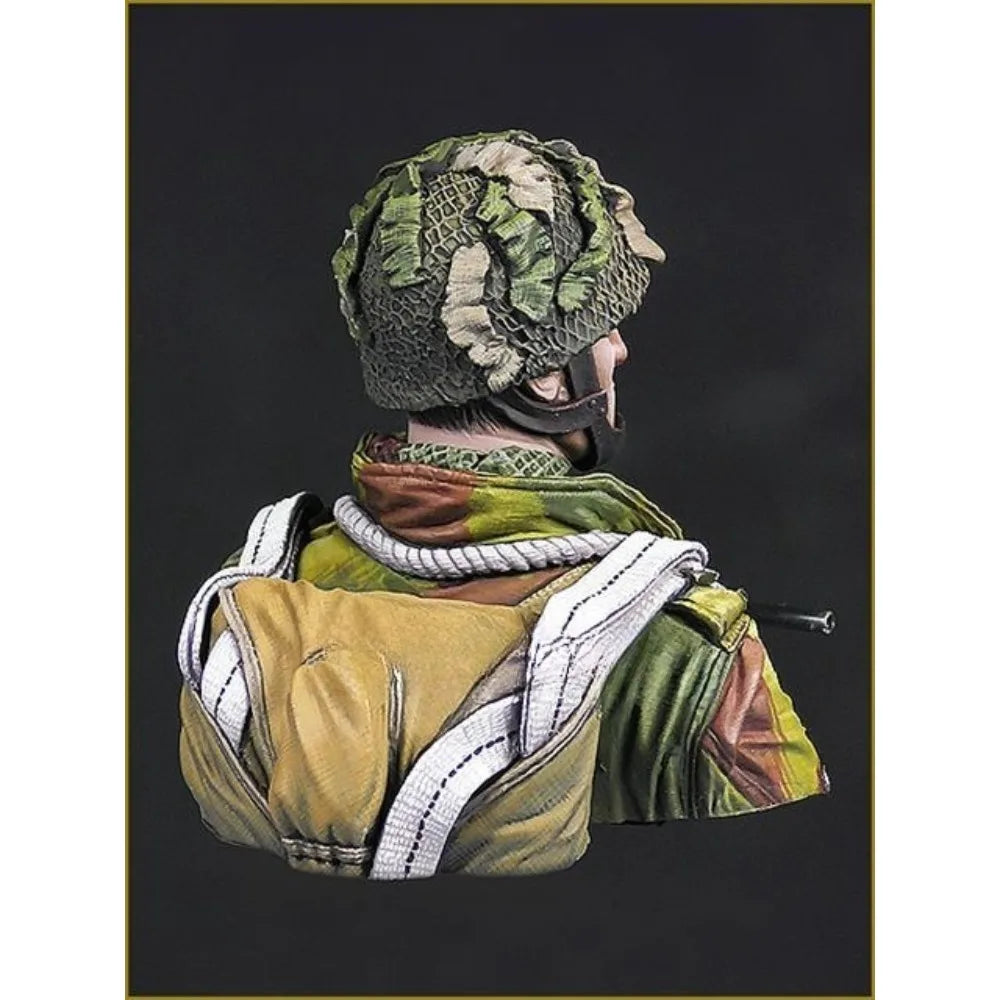1/10 WWII British Paratrooper with Sten Gun, Resin Model Bust Kit, Unassembled and Unpainted