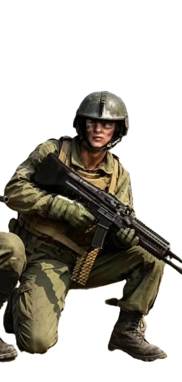 1/35 Modern Tactical Infantryman Crouching, 2 Figures, Resin Model Figure Kit, Unassembled and Unpainted