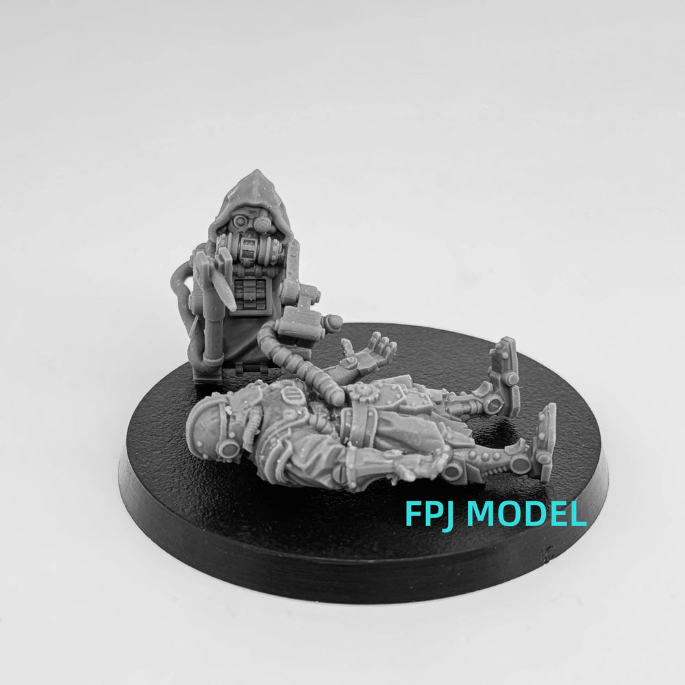 Modern Scavenger Power Armor Soldiers, 9 Figures, Resin Model Figure Kit, Unassembled and Unpainted