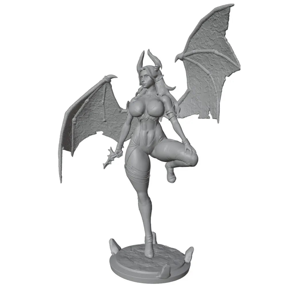 1/24 Demon Succubus with Wings, Resin Model Figure Kit, Fantasy Theme, Unassembled and Unpainted