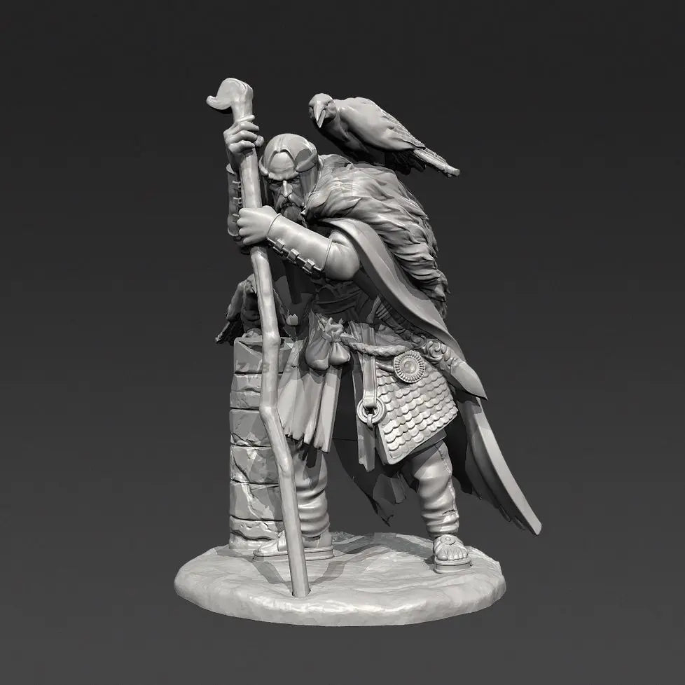 50mm Wizard Warrior, Resin Model Figure Kit, Fantasy Theme, Unassembled and Unpainted