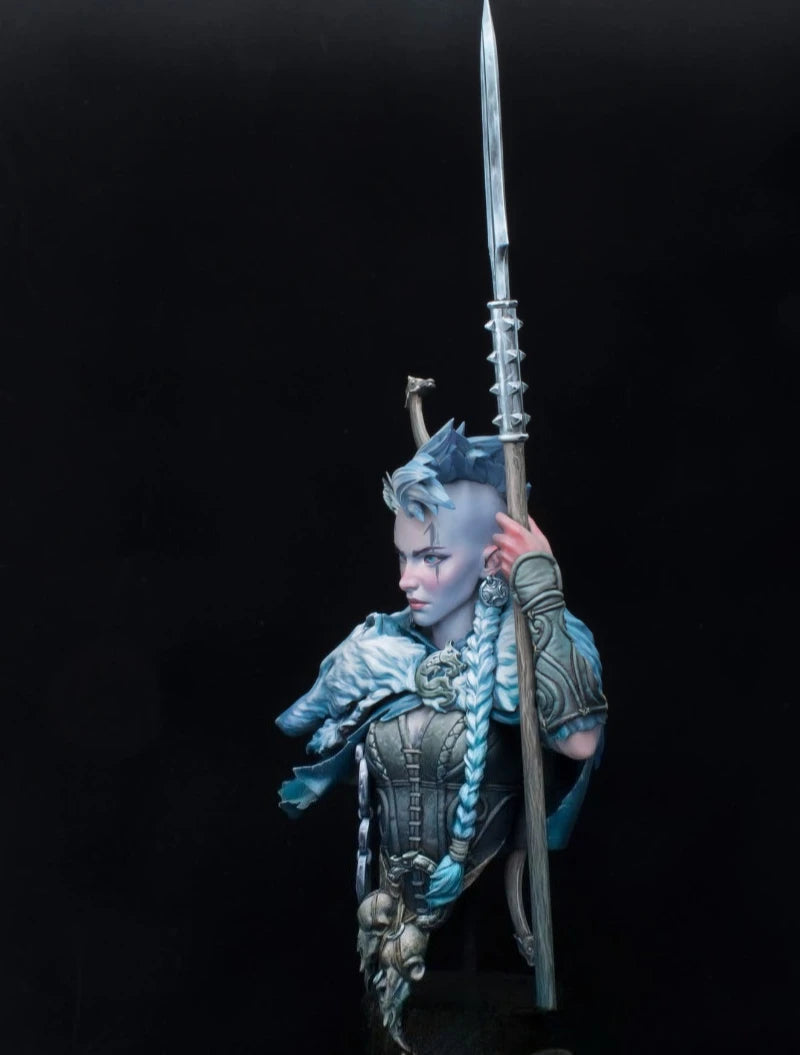 1/10 Ancient Norse Goddess of Winter, Resin Model Bust Kit, Unassembled and Unpainted