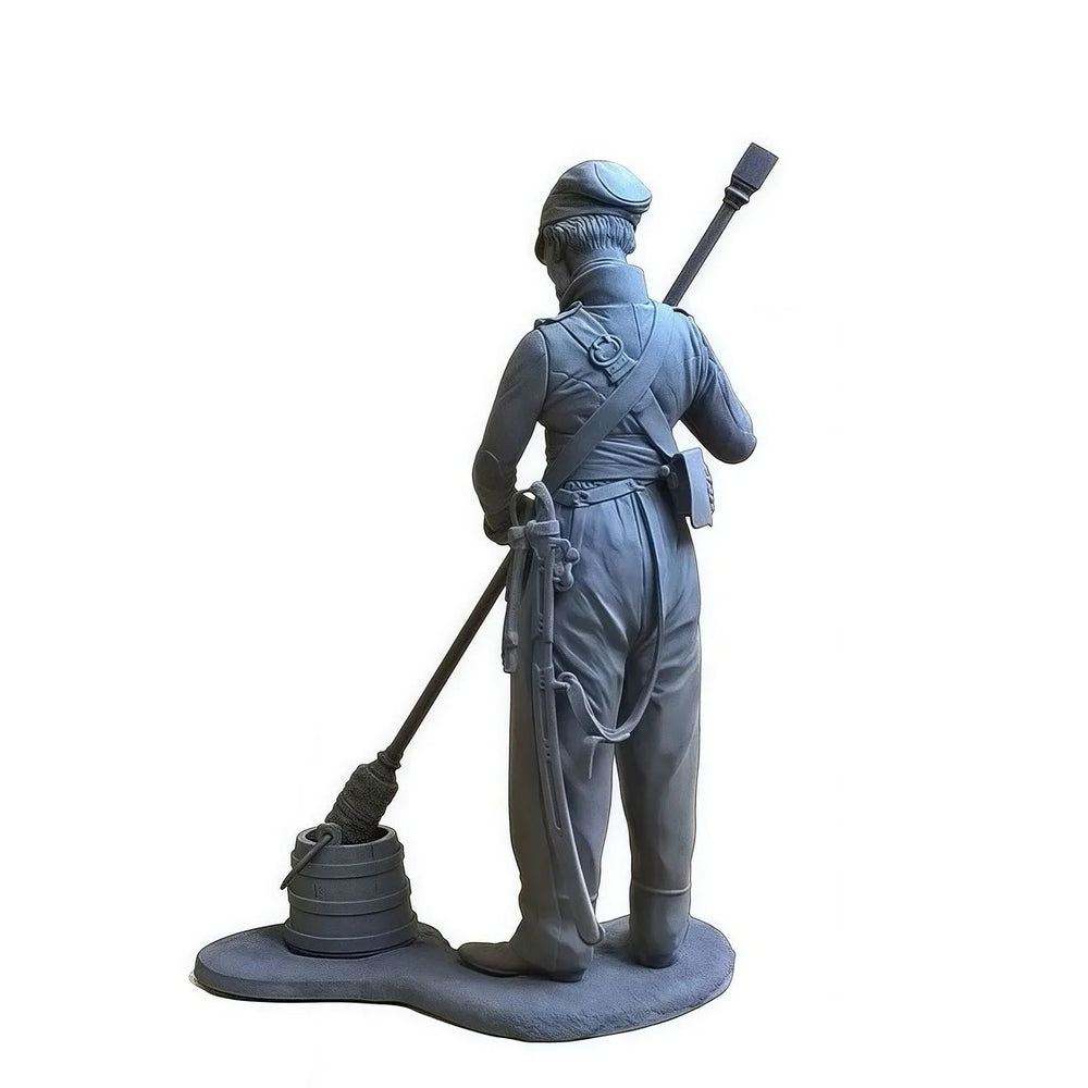 54mm Napoleonic Don Cossack Horse Artillery Gunner, Resin Model Figure Kit, Unassembled and Unpainted