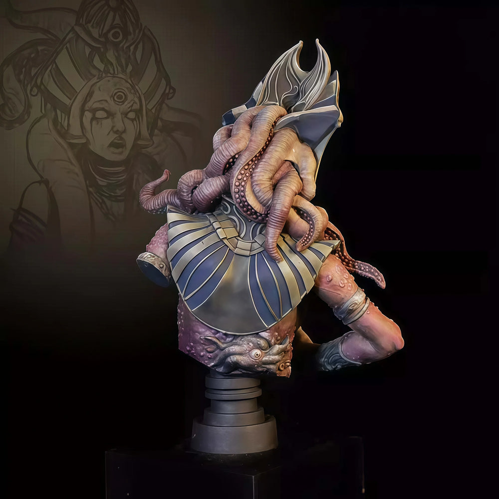 1/12 Octopus Witch, Resin Model Bust Kit, Fantasy Theme, Unassembled and Unpainted