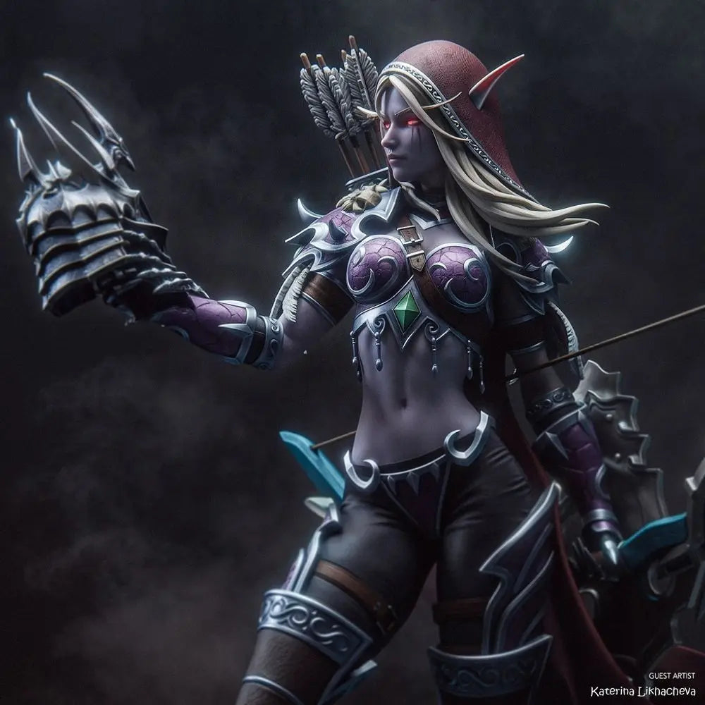 95mm Night Elf Warrior, Resin Model Figure Kit, Fantasy Theme, Unassembled and Unpainted