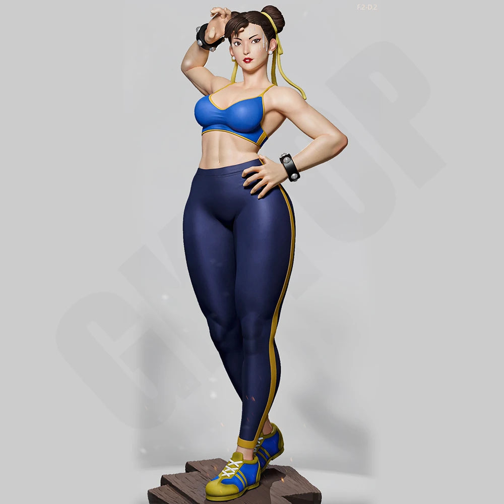 Martial Artist Pretty Girl, Resin Model Figure Kit, Unassembled and Unpainted