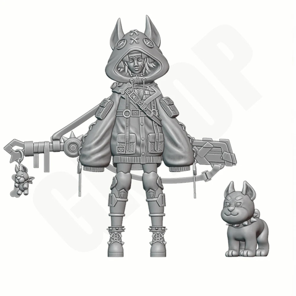 1/24 Tactical Demon Warrior, 3 Figures, Resin Model Figure Kit, Fantasy Theme, Unassembled and Unpainted