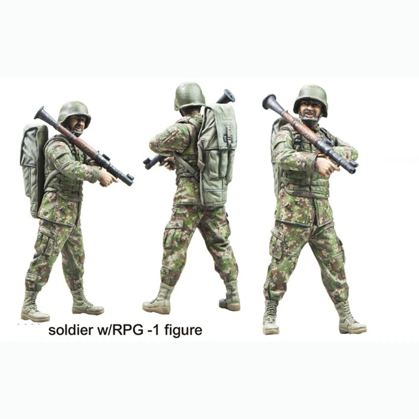 1/35 Modern Russian Soldier with RPG-7, Resin Model Figure Kit, Unassembled and Unpainted