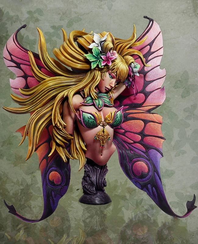 1/9 Winged Female, Resin Model Bust Kit, Fantasy Theme, Unassembled and Unpainted