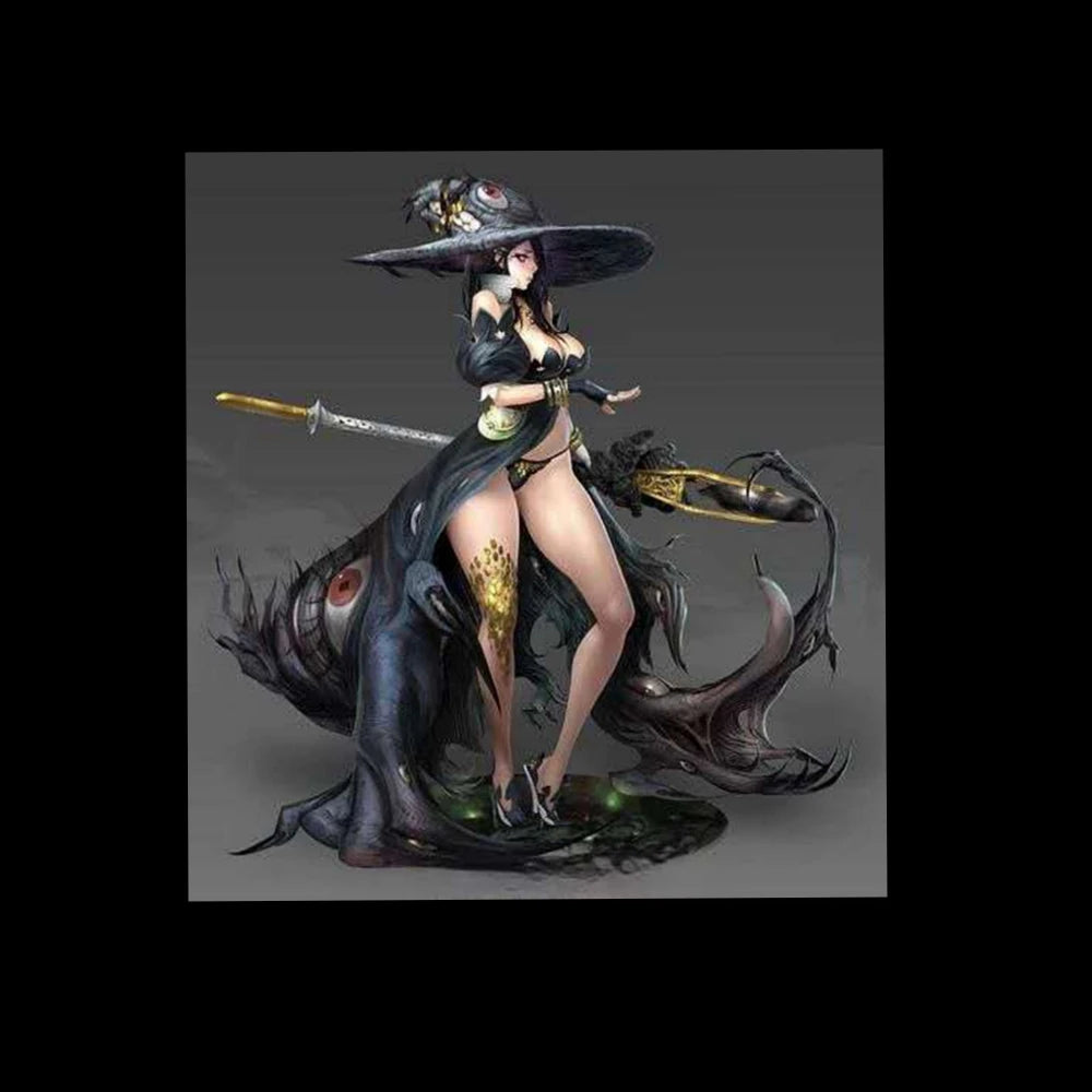 Dark Disciple Witch, Resin Model Figure Kit, Fantasy Theme, Unassembled and Unpainted