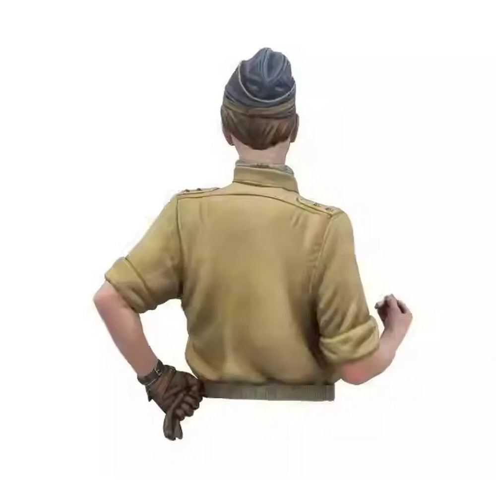 1/10 WWII German Officer in Tan Service Dress, Resin Model Bust Kit, Unassembled and Unpainted