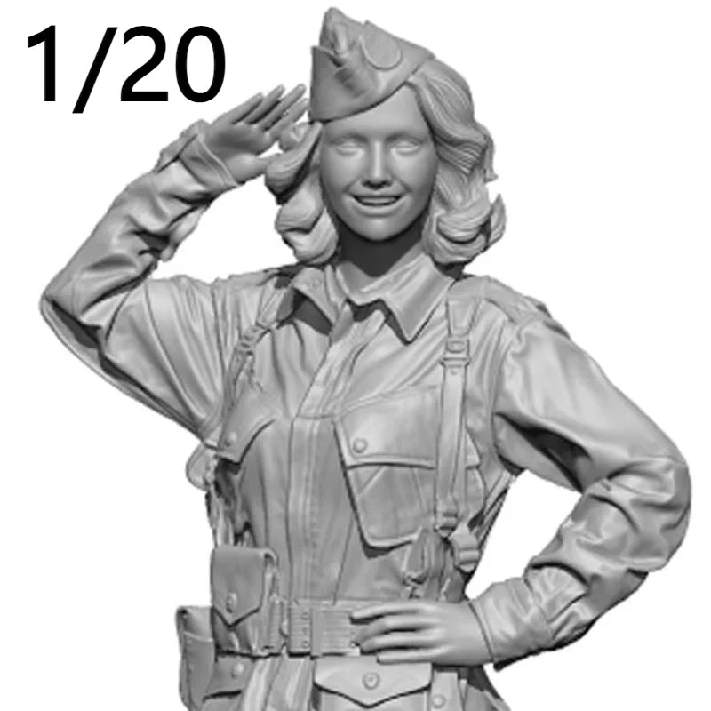 1/35 Cold War Female Military Police, Resin Model Figure Kit, Unassembled and Unpainted