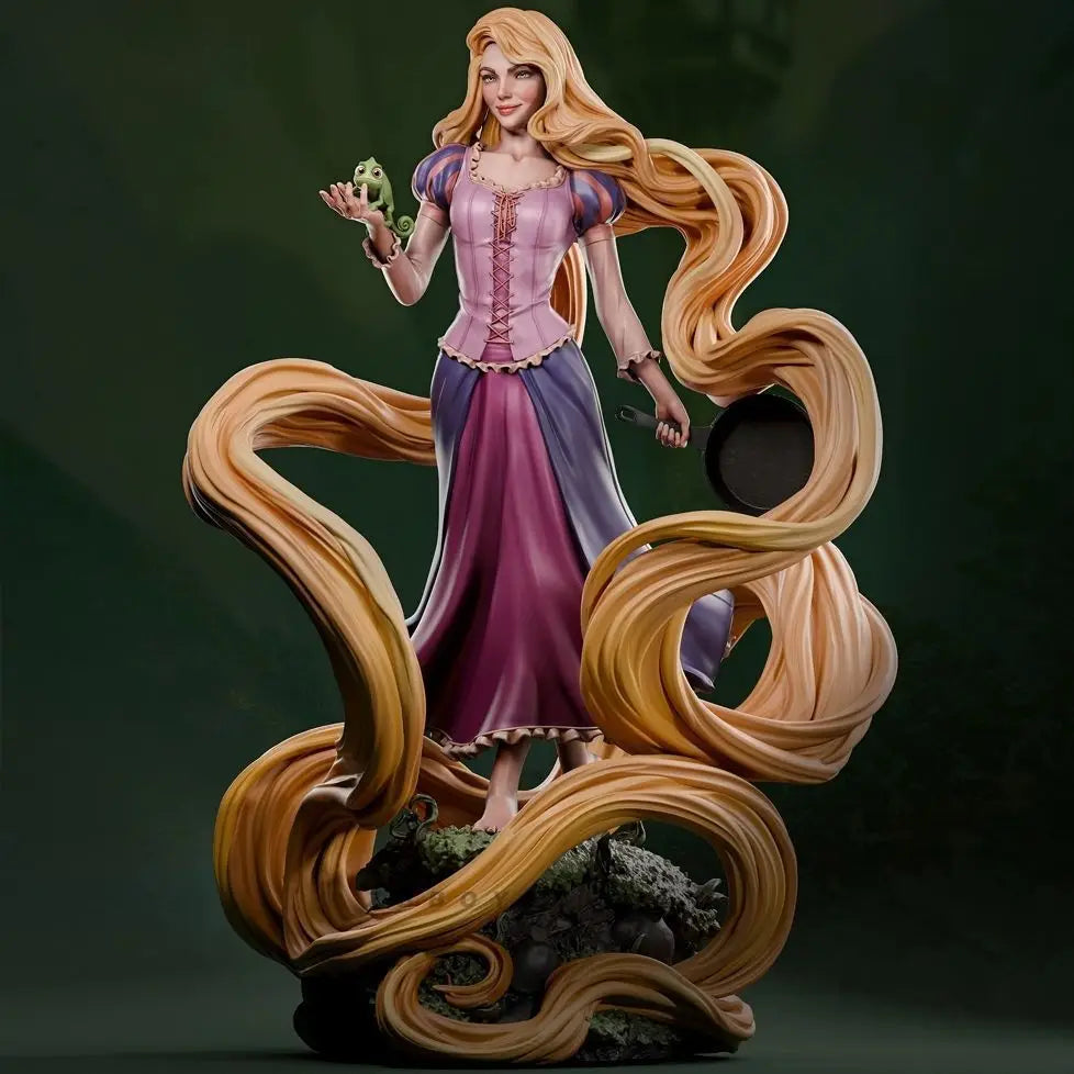 90mm Rapunzel, Resin Model Figure Kit, Fantasy Theme, Unassembled and Unpainted