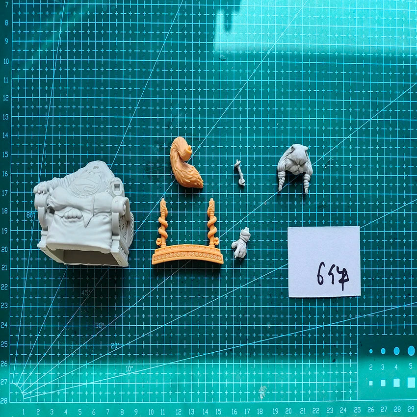 1/24 Medieval Seated Tiger Warrior in Ornate Golden Armor, Resin Model Figure Kit, Unassembled and Unpainted