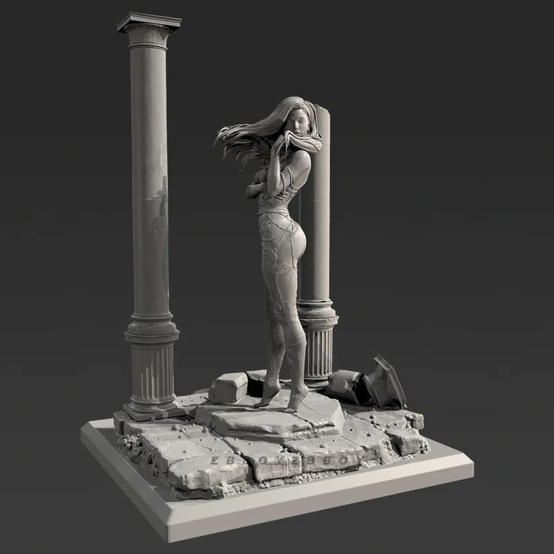 75mm Female Stage Star, Resin Model Figure Kit, Unassembled and Unpainted