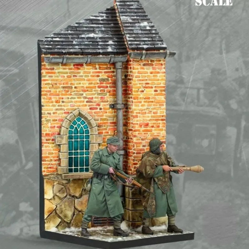 1/35 WWII Ardennes Campaign, 4 Figures, Resin Model Diorama Kit, Unassembled and Unpainted