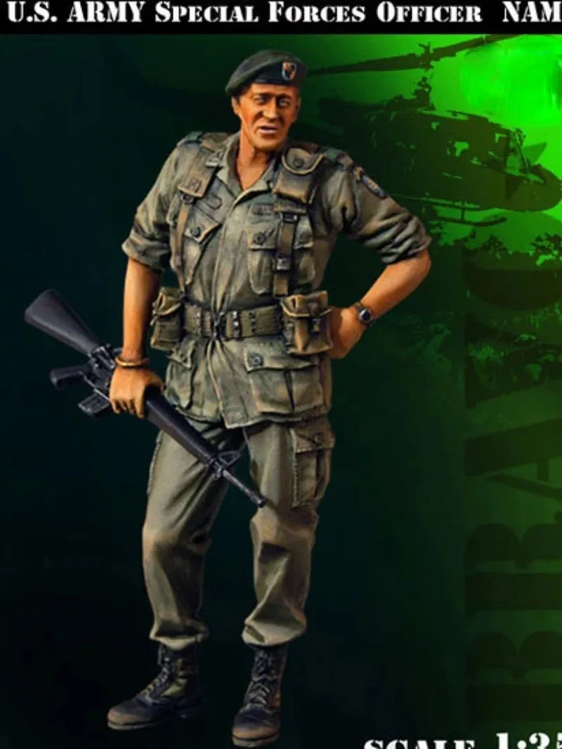 1/35 Vietnam War U.S. Army Special Forces Officer, Resin Model Figure Kit, Unassembled and Unpainted