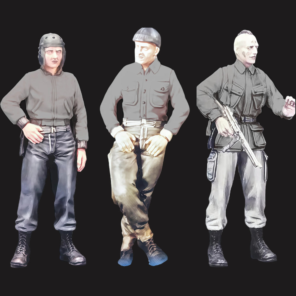 1/35 Modern Tactical Rifle Squad, 3 Figures, Resin Model Figure Kit, Unassembled and Unpainted