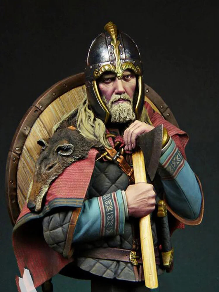 1/10 Medieval Viking Rollo Duke of Normandy, Resin Model Bust Kit, Unassembled and Unpainted