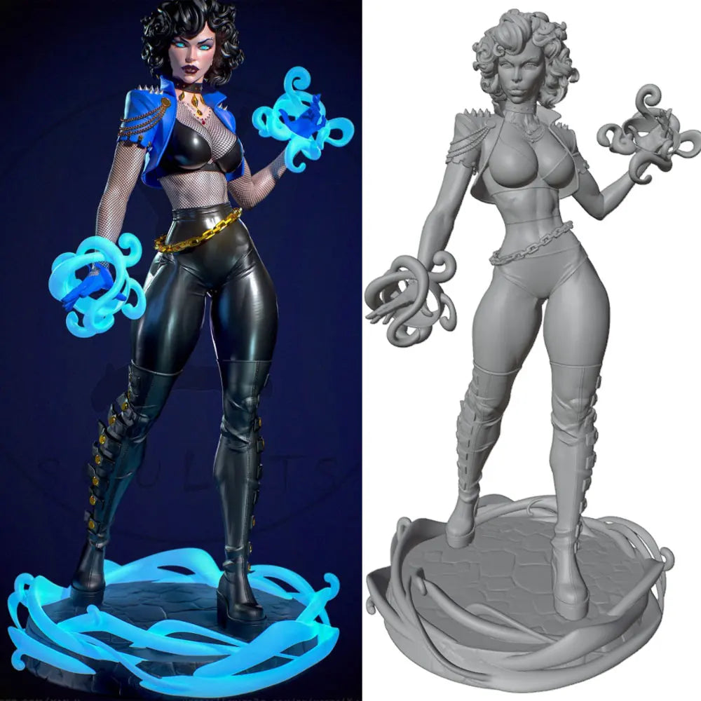 1/24 Magical Anime Character, Resin Model Figure Kit, Anime Theme, Unassembled and Unpainted