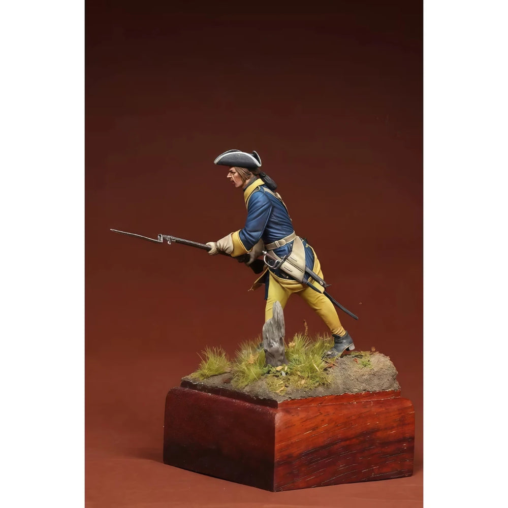 75mm Napoleonic Swedish Infantry Musketeer, Resin Model Figure Kit, Unassembled and Unpainted
