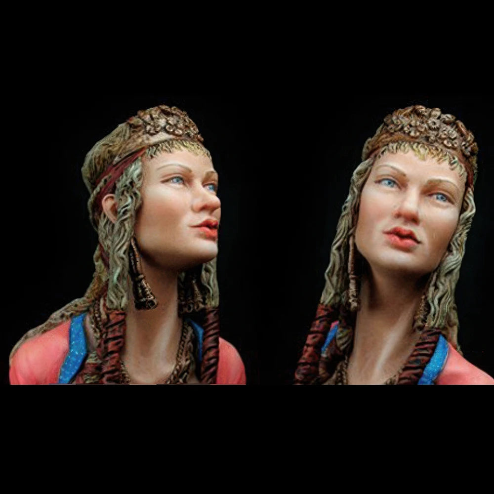 1/10 Celtic Queen Helena, Resin Model Bust Kit, Fantasy Theme, Unassembled and Unpainted