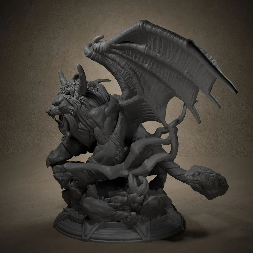 Chimera Fire-breathing Monster, Resin Model Figure Kit, Fantasy Theme, Unassembled and Unpainted
