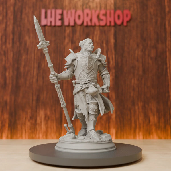 Orc Spear Paladin, Resin Model Figure Kit, Fantasy Theme, Unassembled and Unpainted