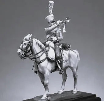 1/32 Napoleonic French Officer Observing with Telescope, Resin Model Figure Kit, Unassembled and Unpainted