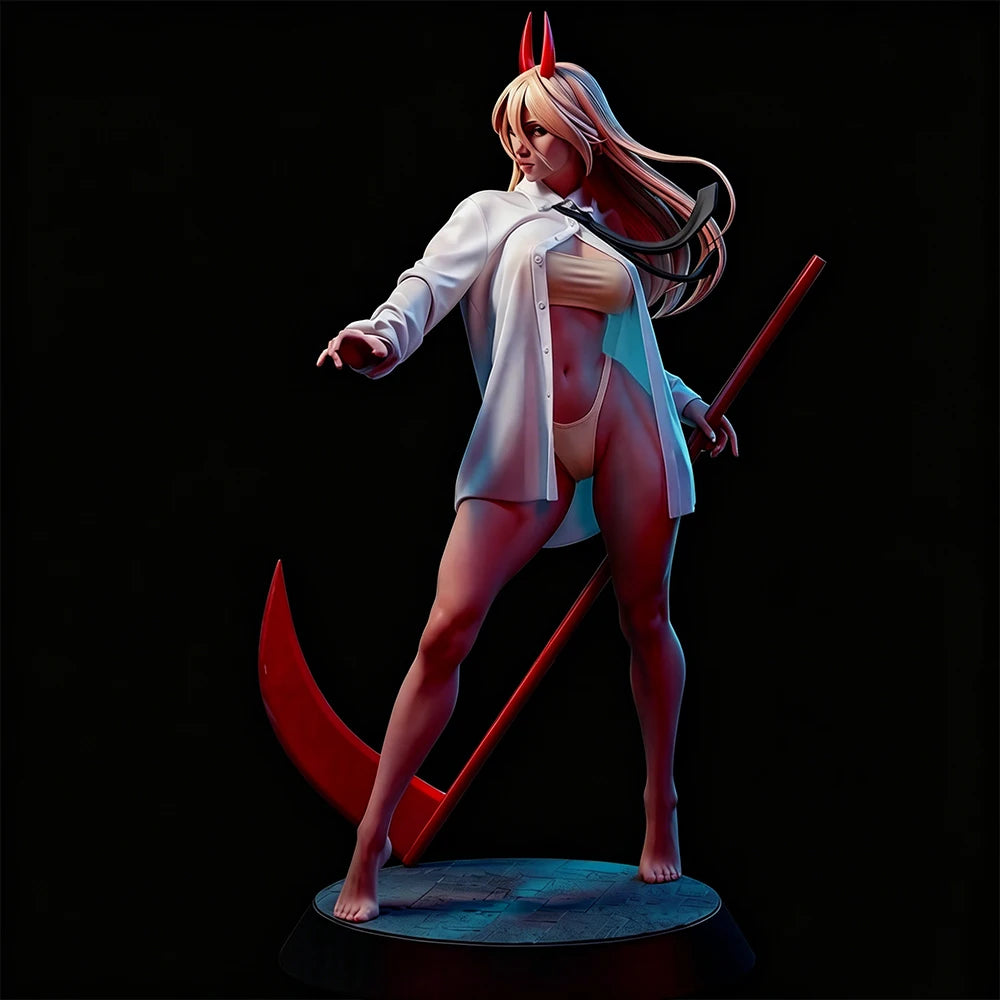 1/24 Dark Fantasy Demon Beauty with Scythe, Resin Model Figure Kit, Fantasy Theme, Unassembled and Unpainted