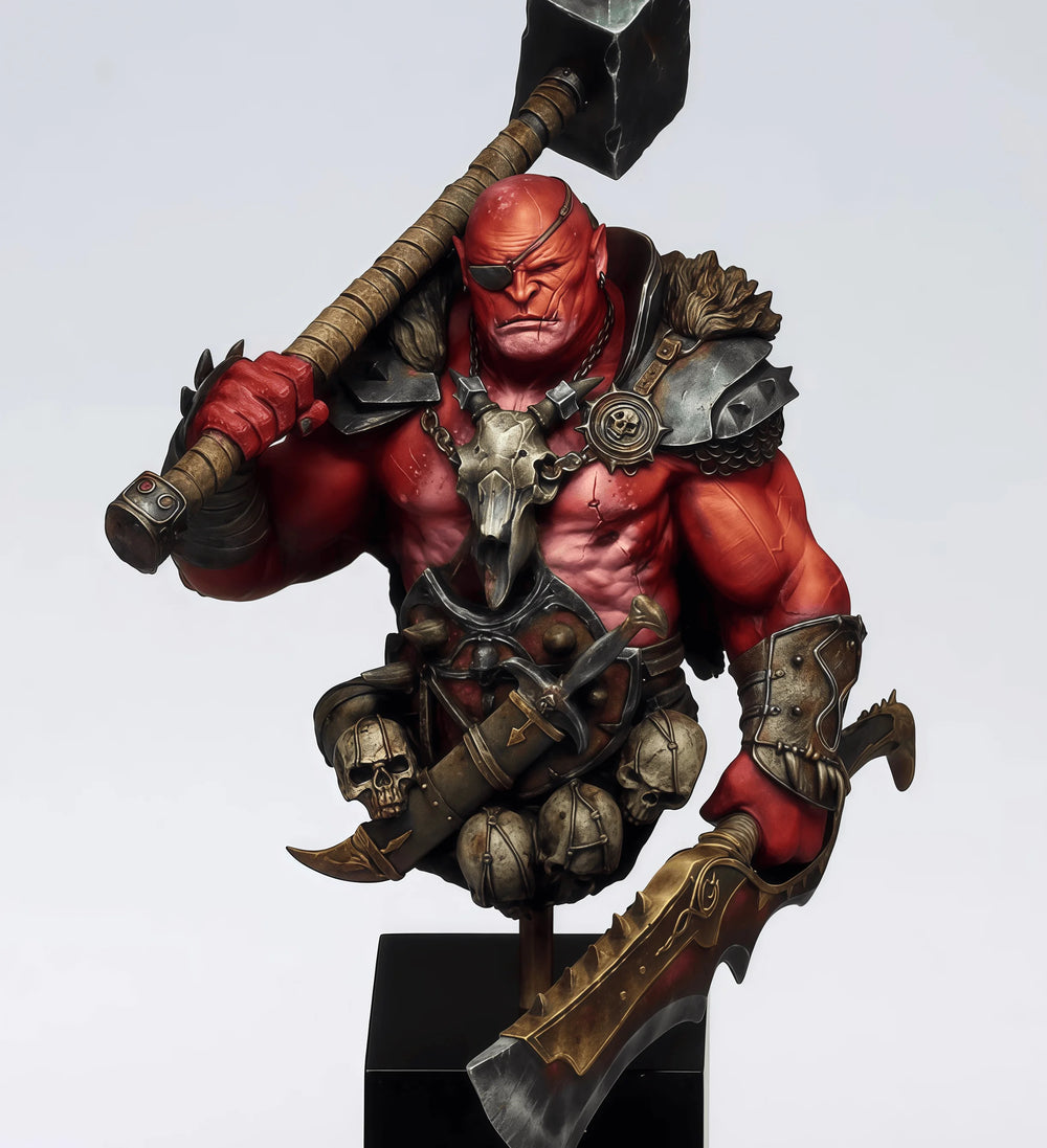 1/10 Dark Fantasy War Envoy, Resin Model Bust Kit, Fantasy Theme, Unassembled and Unpainted