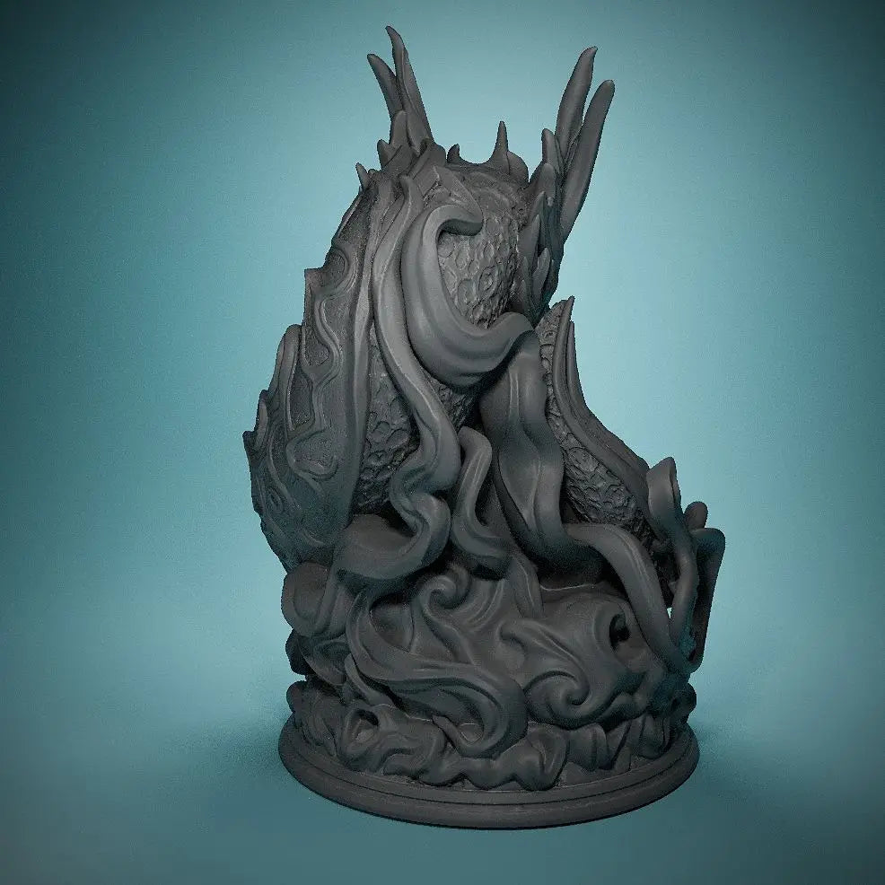 80mm Dragon Loong, Resin Model Bust Kit, Fantasy Theme, Unassembled and Unpainted